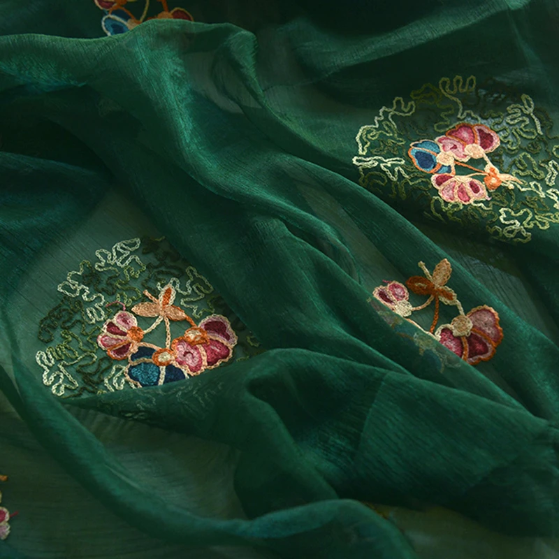 Photography Dark Cloth - 145x50cm Koyu Siyahımsı Yeşil İnce Şifon
