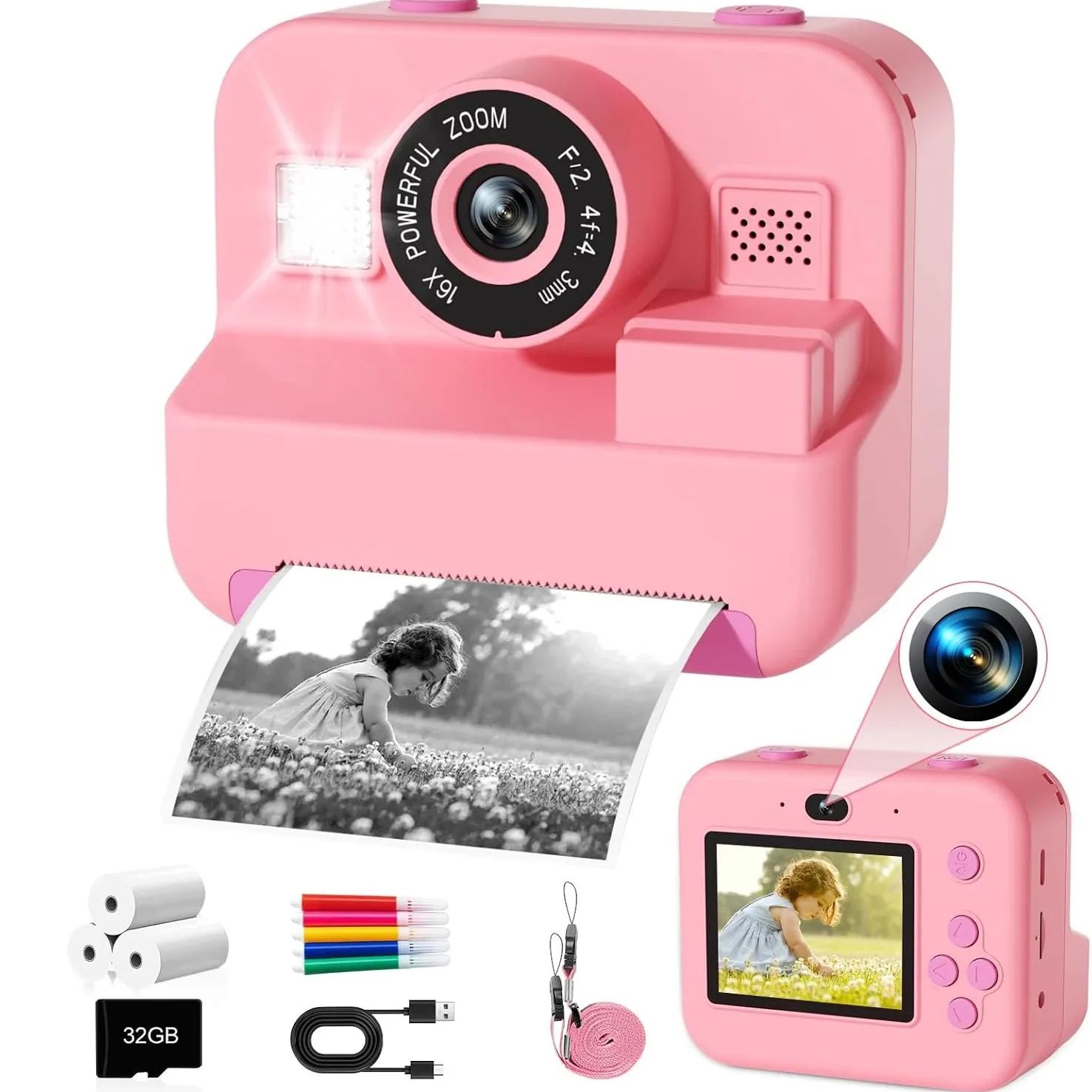 Photography Close Up - NewInstant Baskı Kamerası 32G Kart Ile