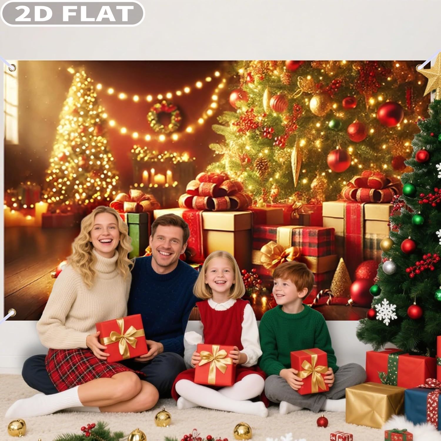 1 adet Noel Ağacı ve Hediyeler - Photography Background incelemesi ve fiyatı