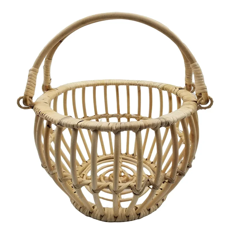 Retro Rattan Yuvarlak Sepet Sa - Photography Background incelemesi ve fiyatı