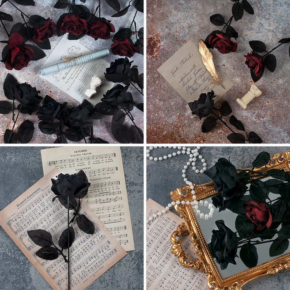 2 Adet Koyu Renk Yapay Gül Çiç - Photography Dark Cloth incelemesi ve fiyatı